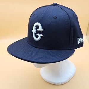 UCONN Huskies Hat Cap New Era Fitted Size 7 3/8 Navy Blue Connecticut C Logo